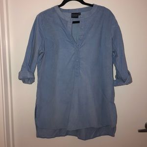 Madison Matthews Blue Corduroy Top Size M